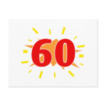 60th Birthday Party Presents Post Card
