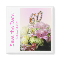 60th birthday party Save the Date Magnet