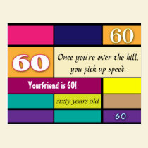 60th Birthday Postcard postcards