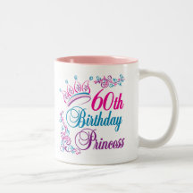 60th Birthday Princess Coffee Mugs
