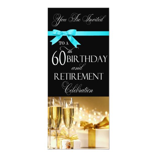 60th birthday retirement combination invitation zazzle birthday retirement invitations