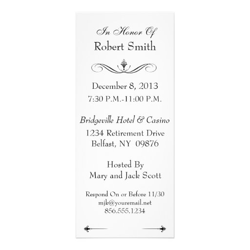 60th Birthday Retirement Combination Invitation