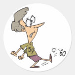 60th Birthday Round Sticker