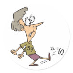 60th Birthday Round Sticker