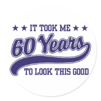 60th Birthday Round Stickers