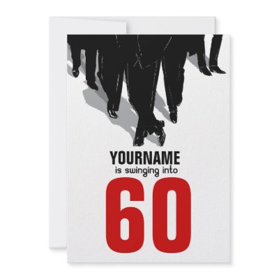 60th Birthday Swingers Rat Pack Party Custom Invitation by birthdayblast