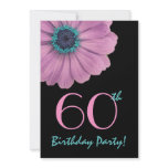 60th Birthday Template - Pink Daisy Personalized Announcement