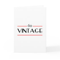 60th Birthday Vintage Gifts Cards