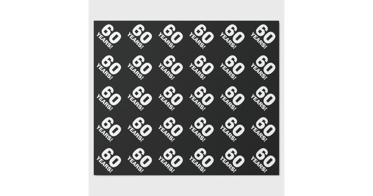 60th Birthday wrapping paper | Zazzle