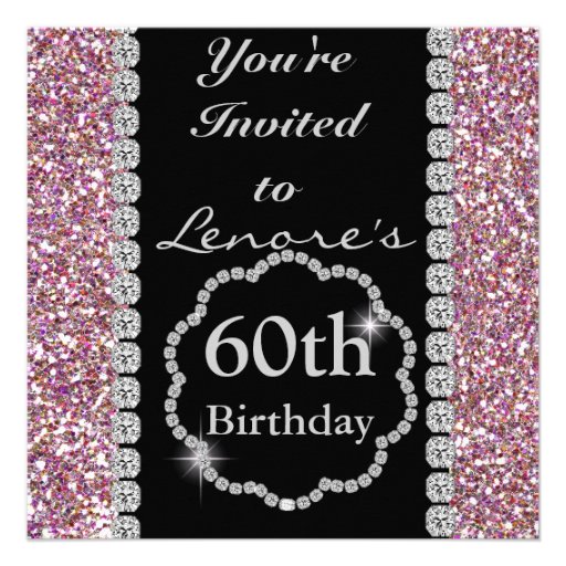 60th Classy Birthday Party Invitation