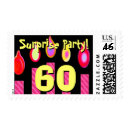 60th SURPRISE Birthday Birthday Pink Candles stamp
