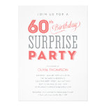 60th Surprise Birthday Invitations