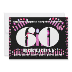 60th SURPRISE Birthday Party Invitation Template