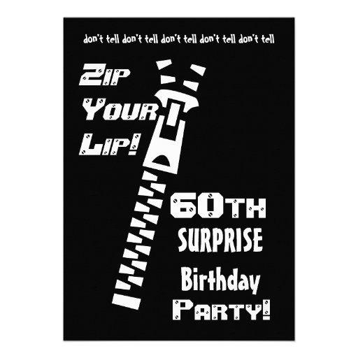 60th SURPRISE Birthday Party Invitation Template