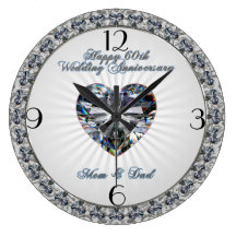60th Wedding Anniversary Clock