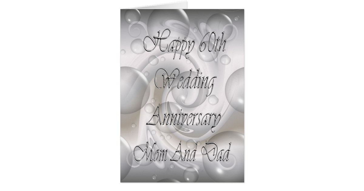 60th Wedding Anniversary For Mom And Dad Card Zazzle