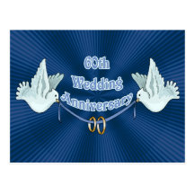 60th Wedding Anniversary Gifts Postcard