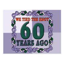 60th Wedding Anniversary Gifts Postcards