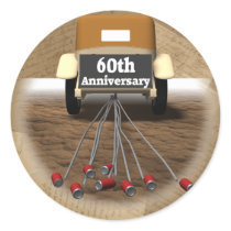 60th Wedding Anniversary Gifts Round Sticker