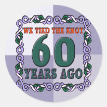 60th Wedding Anniversary Gifts Stickers