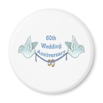 60th wedding anniversary gifts t fridge magnet