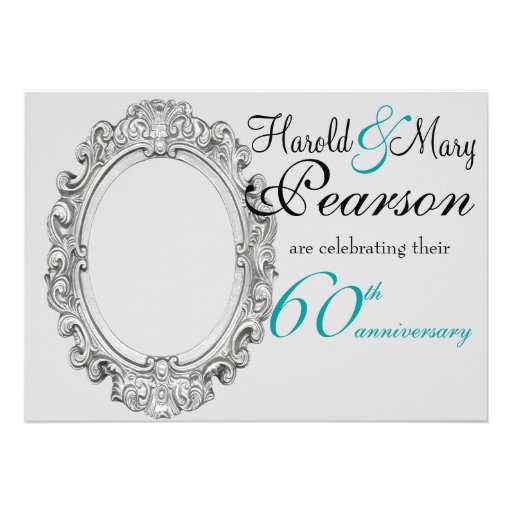 60th wedding anniversary invitation (front side)