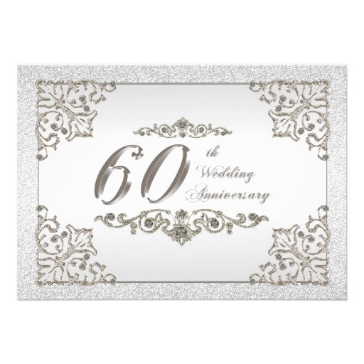 60th Wedding Anniversary Invitation Card