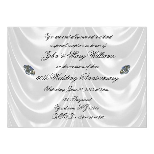 60th Wedding Anniversary Invitation Card