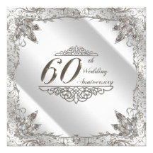 60th Wedding Anniversary Invitation Card