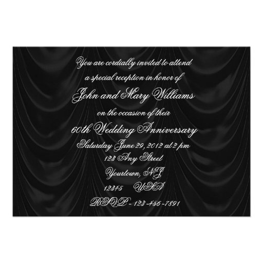 60th Wedding Anniversary Invitation Card