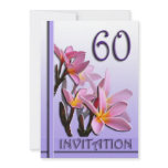 60th Wedding Anniversary Invitation Frangipani