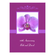 60th Wedding Anniversary Invitation -- Orchid
