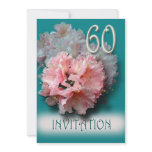 60th Wedding Anniversary Invitation rhododendrons