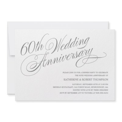60th Wedding Anniversary Invitations
