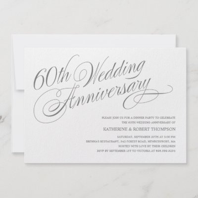 60th Wedding Anniversary Invitations by UniqueInvites