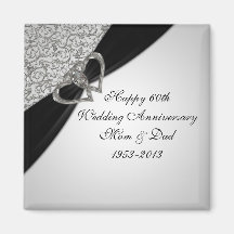 60th Wedding Anniversary Magnet
