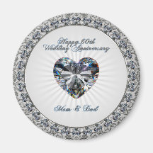 60th Wedding Anniversary Magnet