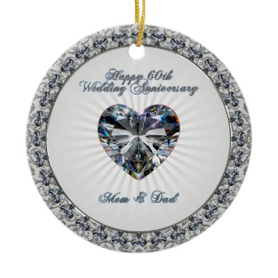 60th Wedding Anniversary Ornament