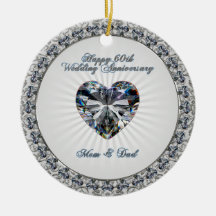 60th Wedding Anniversary Ornament