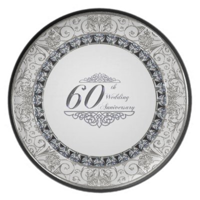 60th Wedding Anniversary Plate