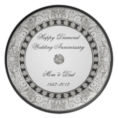 60th Wedding Anniversary Plate