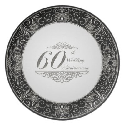60th Wedding Anniversary Plate