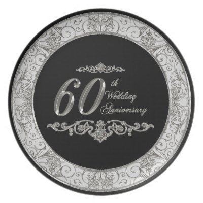 60th Wedding Anniversary Plate
