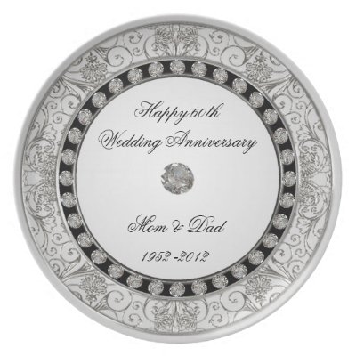 60th Wedding Anniversary Plate