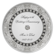 60th Wedding Anniversary Plate