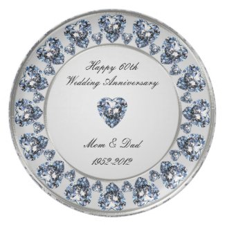 60th Wedding Anniversary Plate