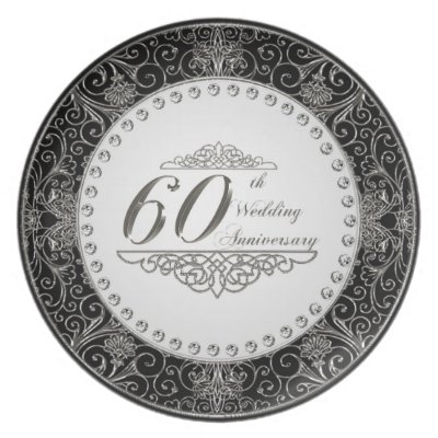 60th Wedding Anniversary Plate
