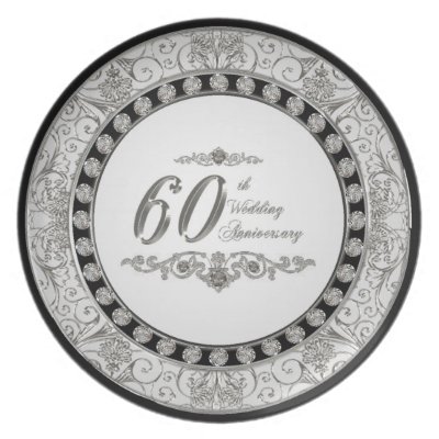 60th Wedding Anniversary Plate