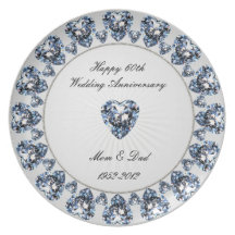 60th Wedding Anniversary Plate