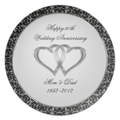 60th Wedding Anniversary Plate